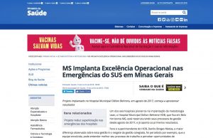MS Implanta Excelência Operacional nas Emergências do SUS em Minas Gerais