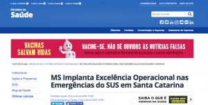 MS Implanta Excelência Operacional nas Emergências do SUS em Santa Catarina